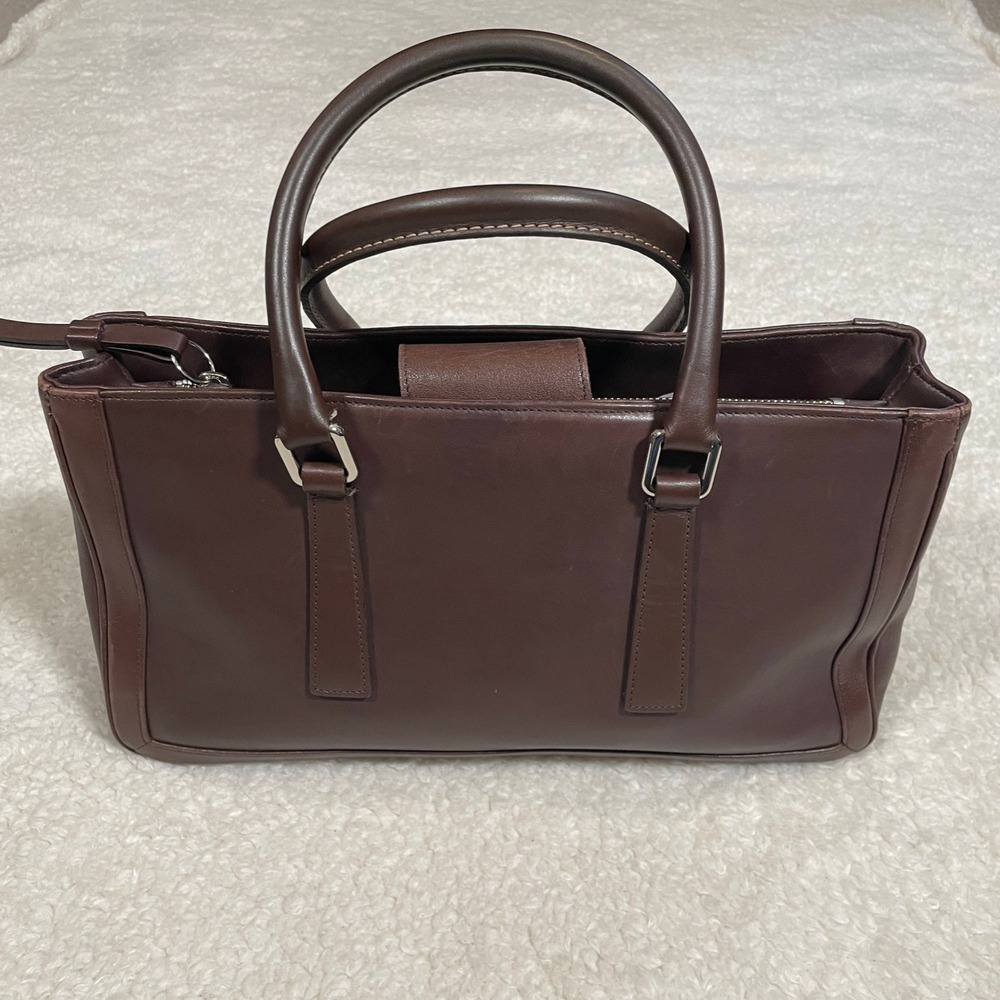 Vintage Coach Bonnie Legacy Handbag Satchel Dark Brown Leather 2001 Y2K - Picture 5 of 15
